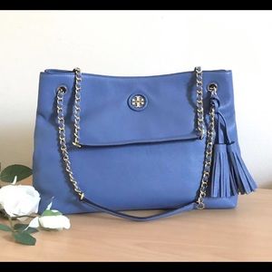 Tory Burch Whipstitch Logo Large Chain Tote